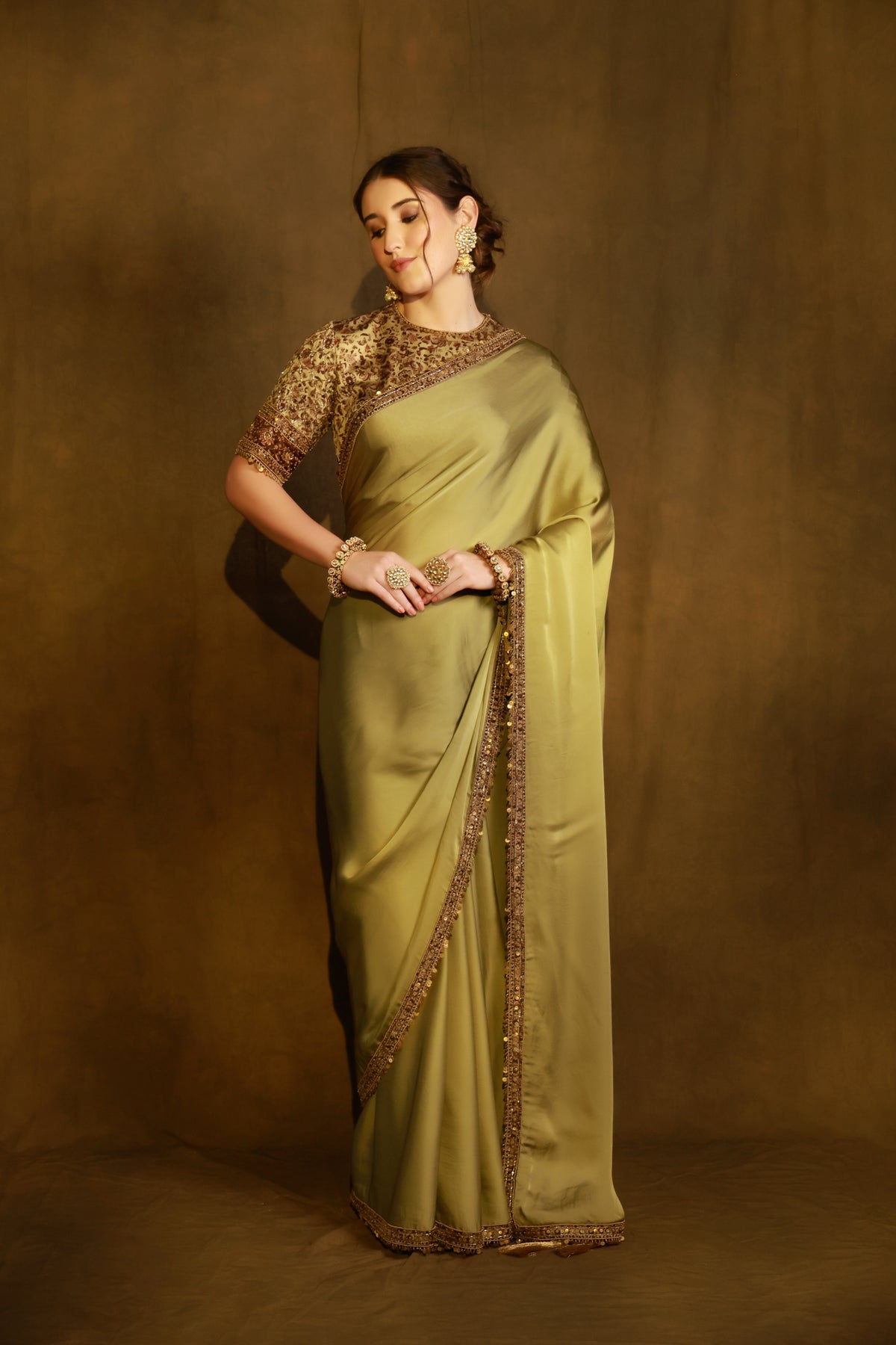 Zarkha Green Saree