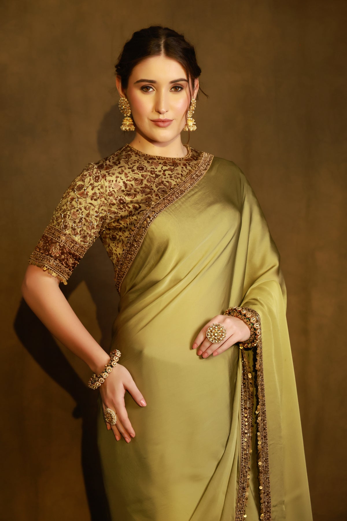 Zarkha Green Saree