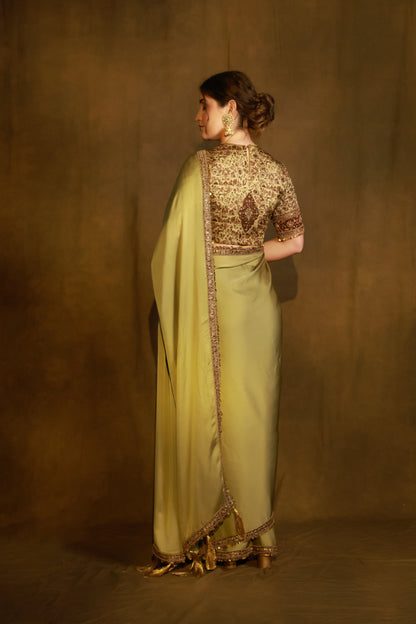 Zarkha Green Saree