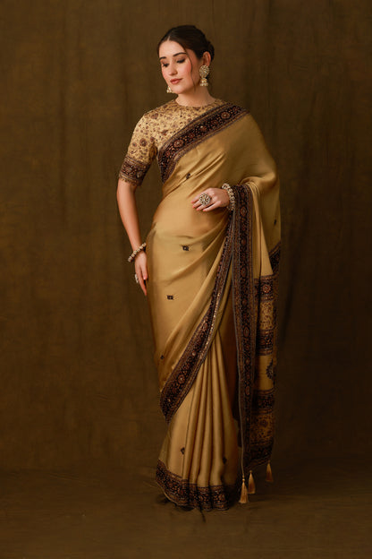 Zarkha Gold Saree