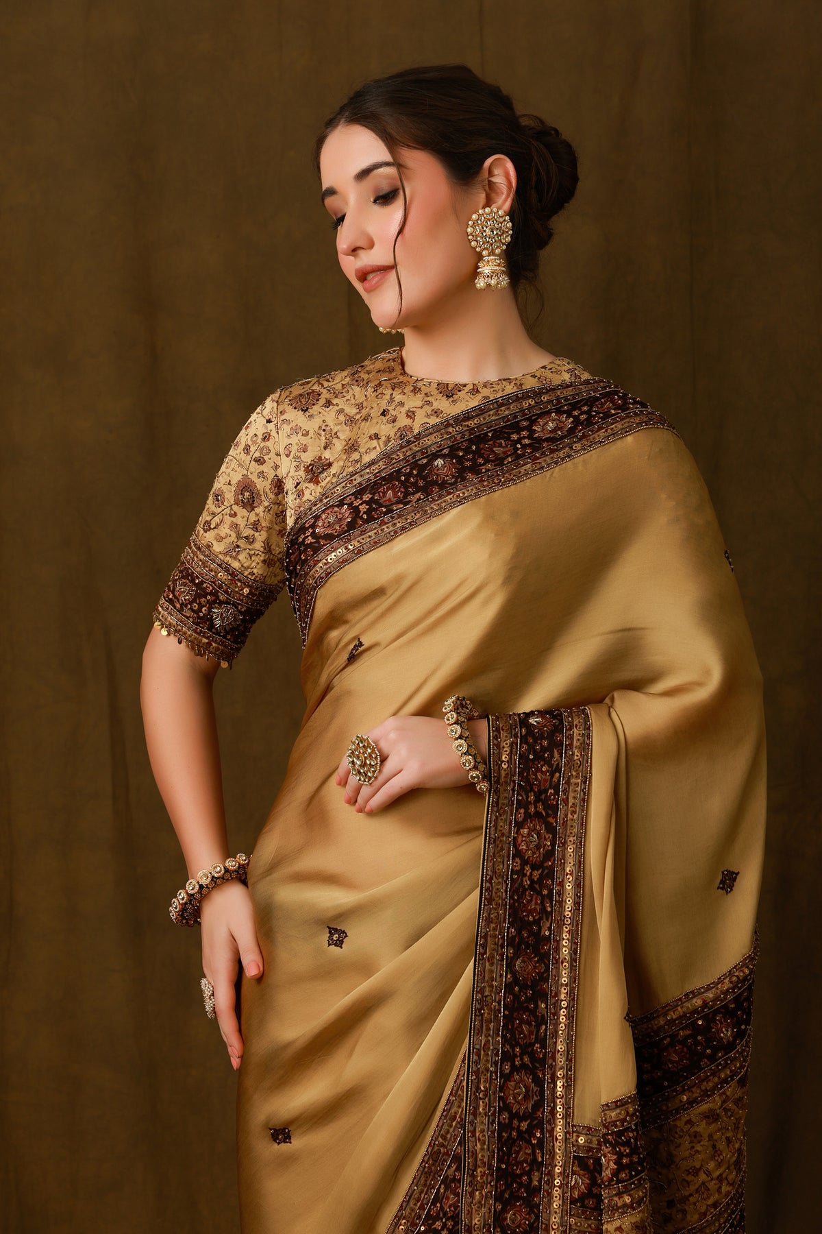 Zarkha Gold Saree