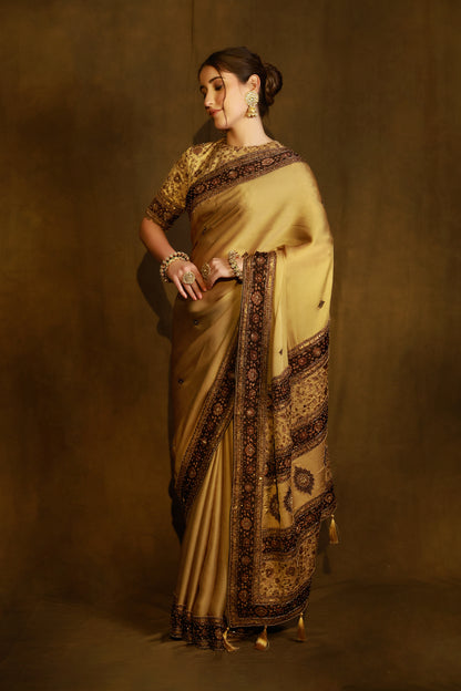 Zarkha Gold Saree