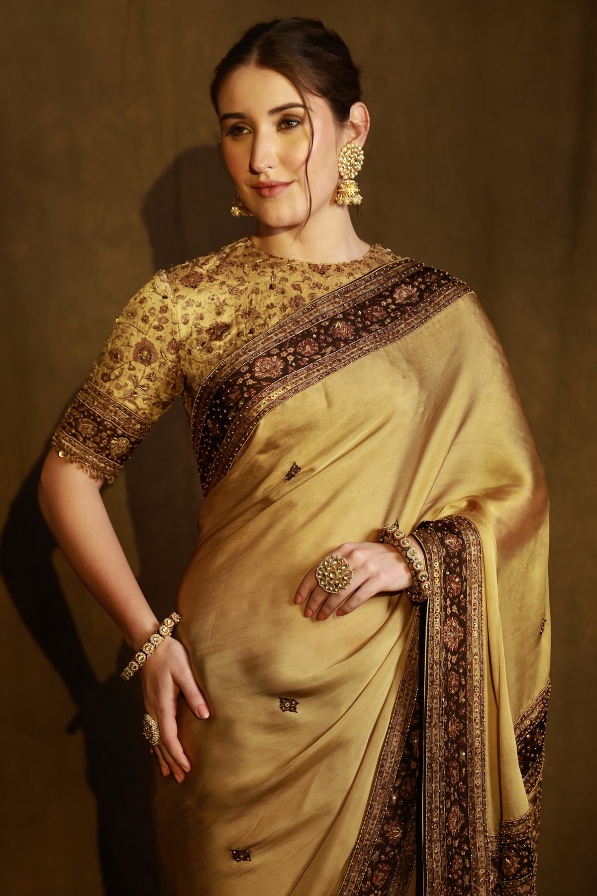Zarkha Gold Saree