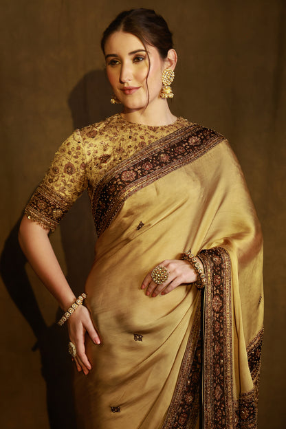 Zarkha Gold Saree
