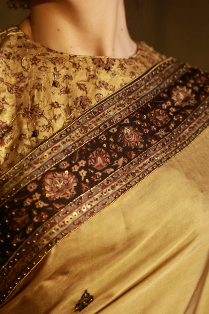 Zarkha Gold Saree