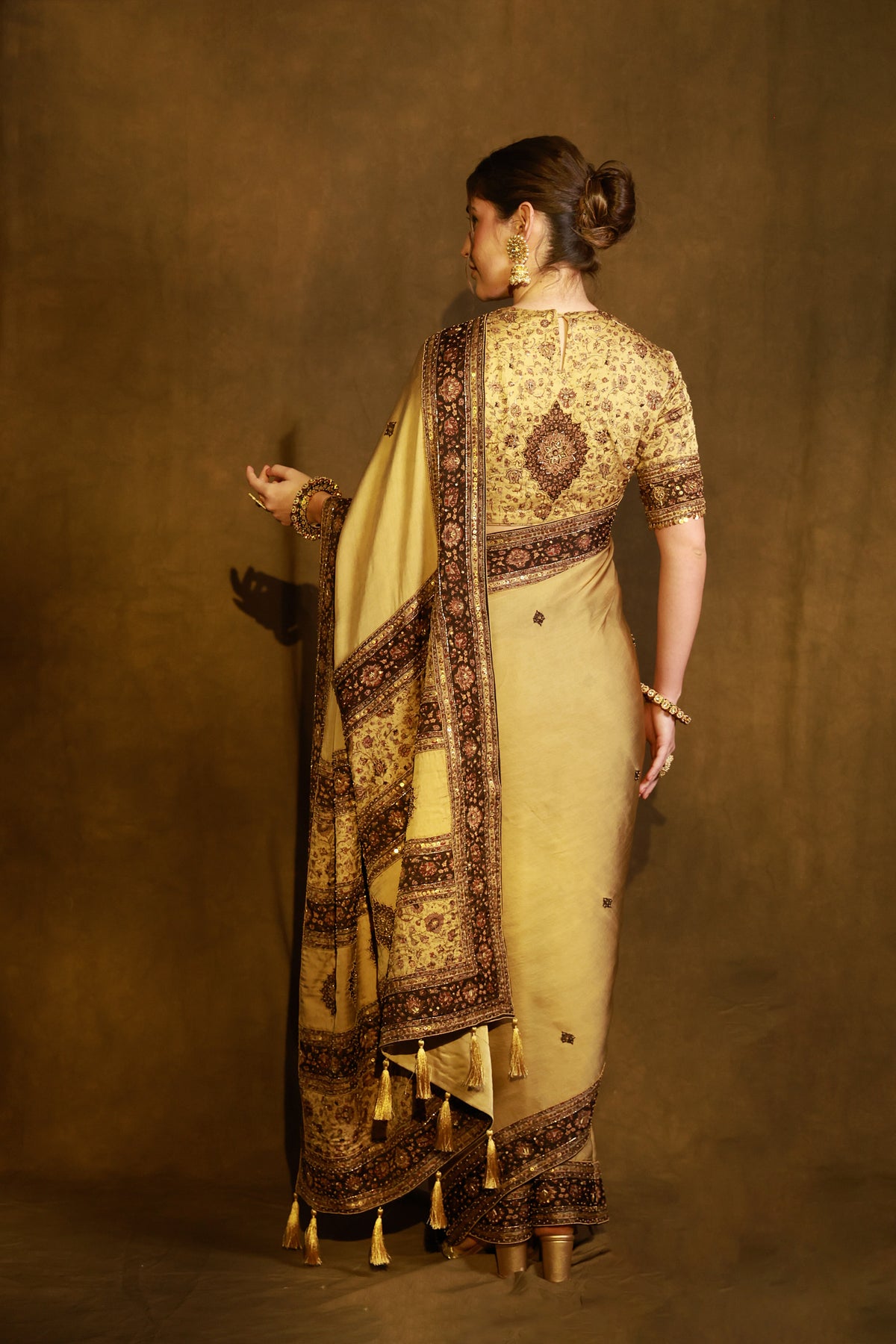 Zarkha Gold Saree