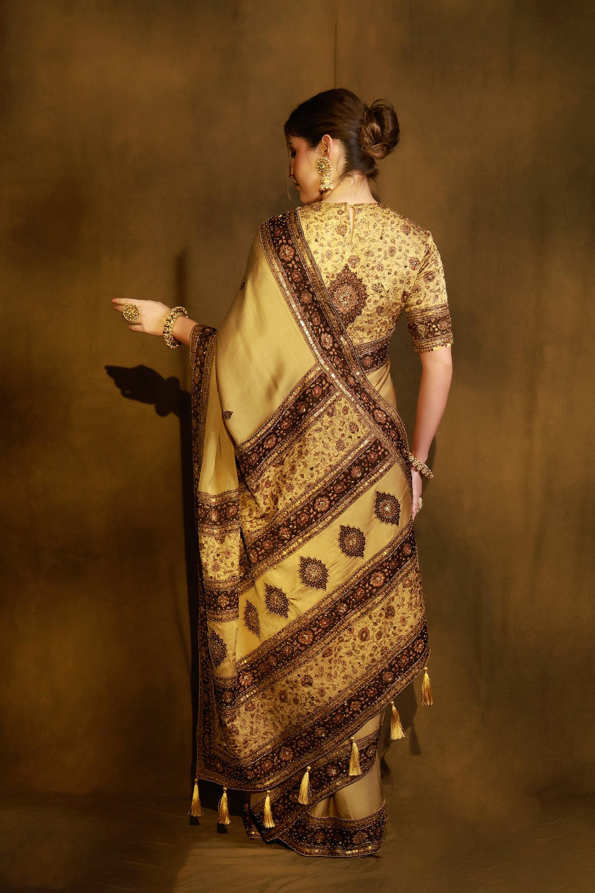 Zarkha Gold Saree