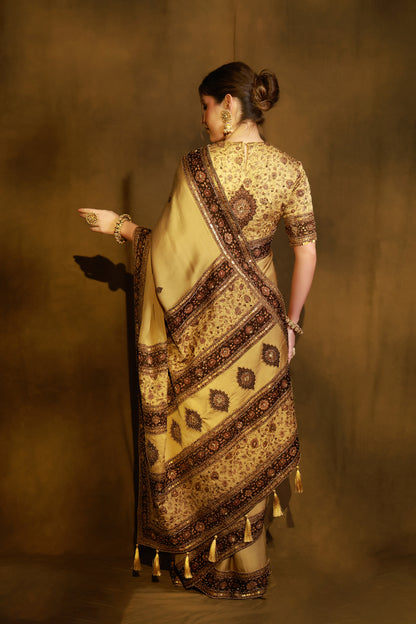 Zarkha Gold Saree