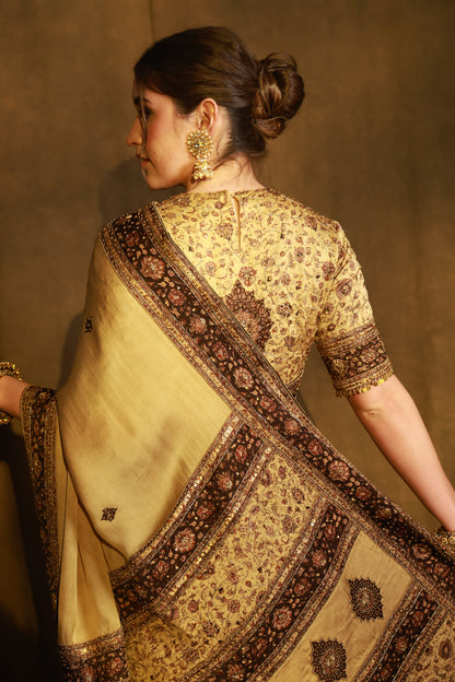 Zarkha Gold Saree