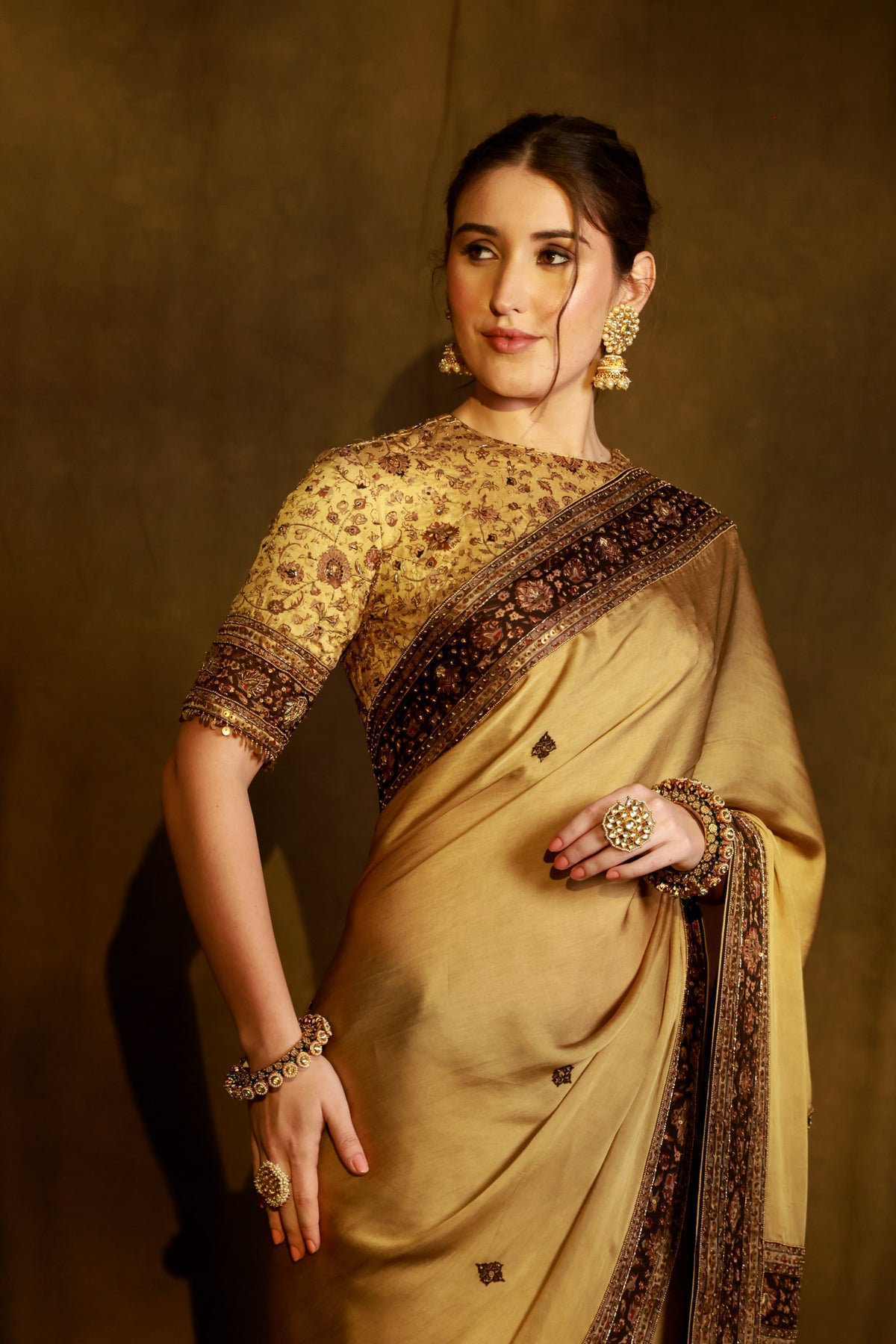Zarkha Gold Saree