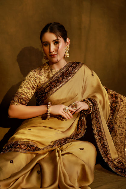 Zarkha Gold Saree