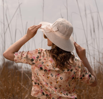 AFRIYA FLORAL WHISPERING PASTELS SHORT BLAZER