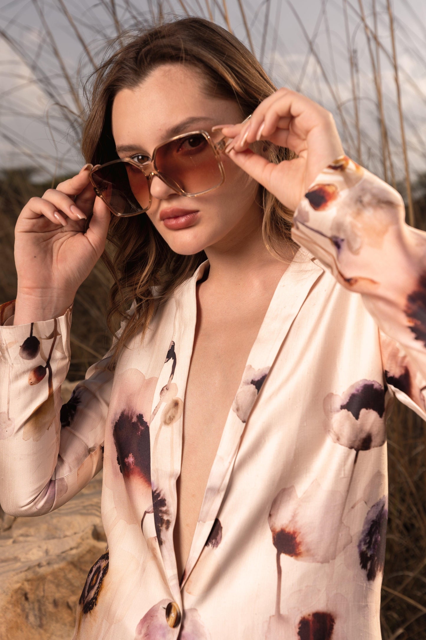 AFRIYA SERENE GARDEN LONG BLAZER