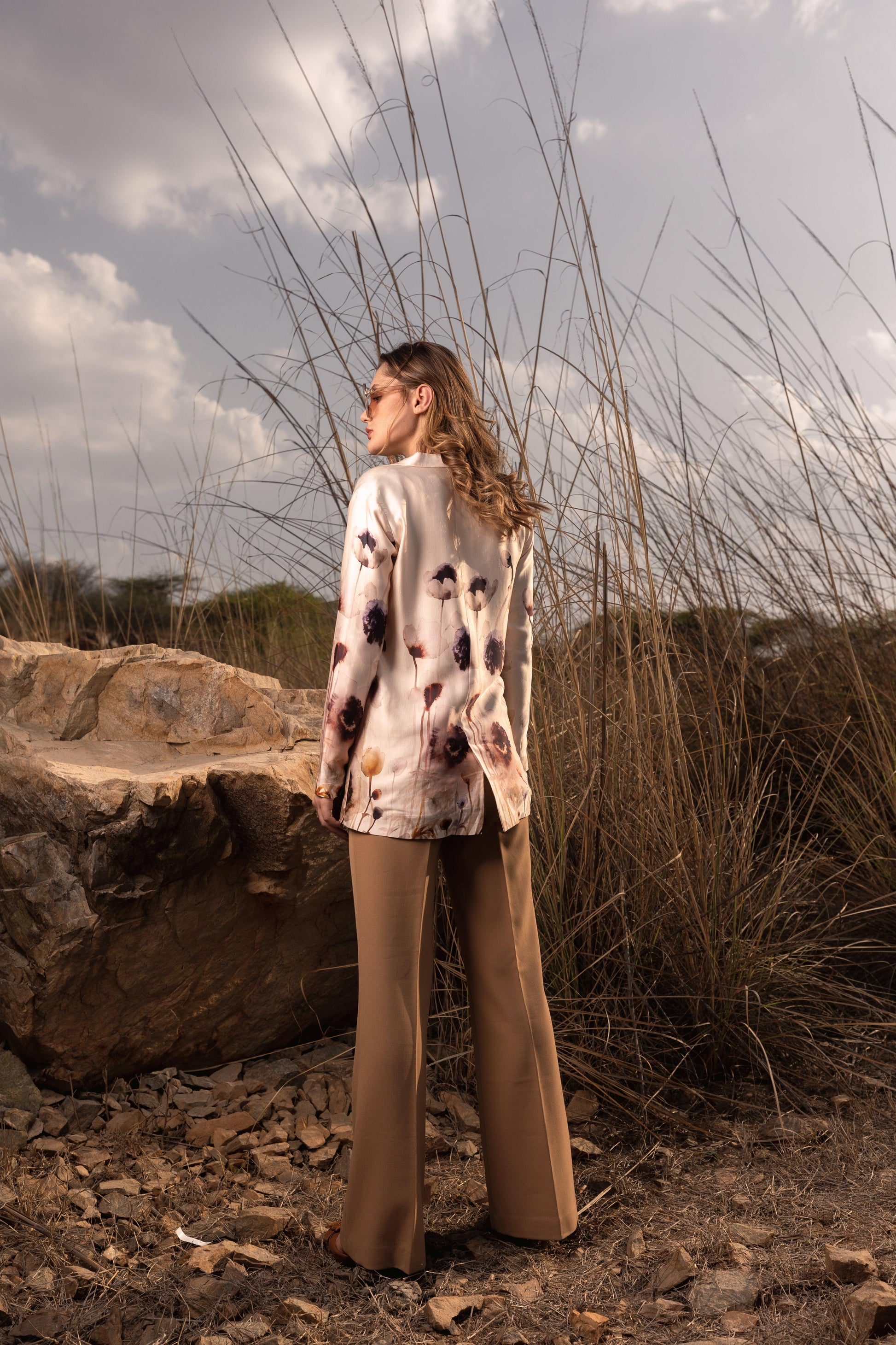 AFRIYA SERENE GARDEN LONG BLAZER