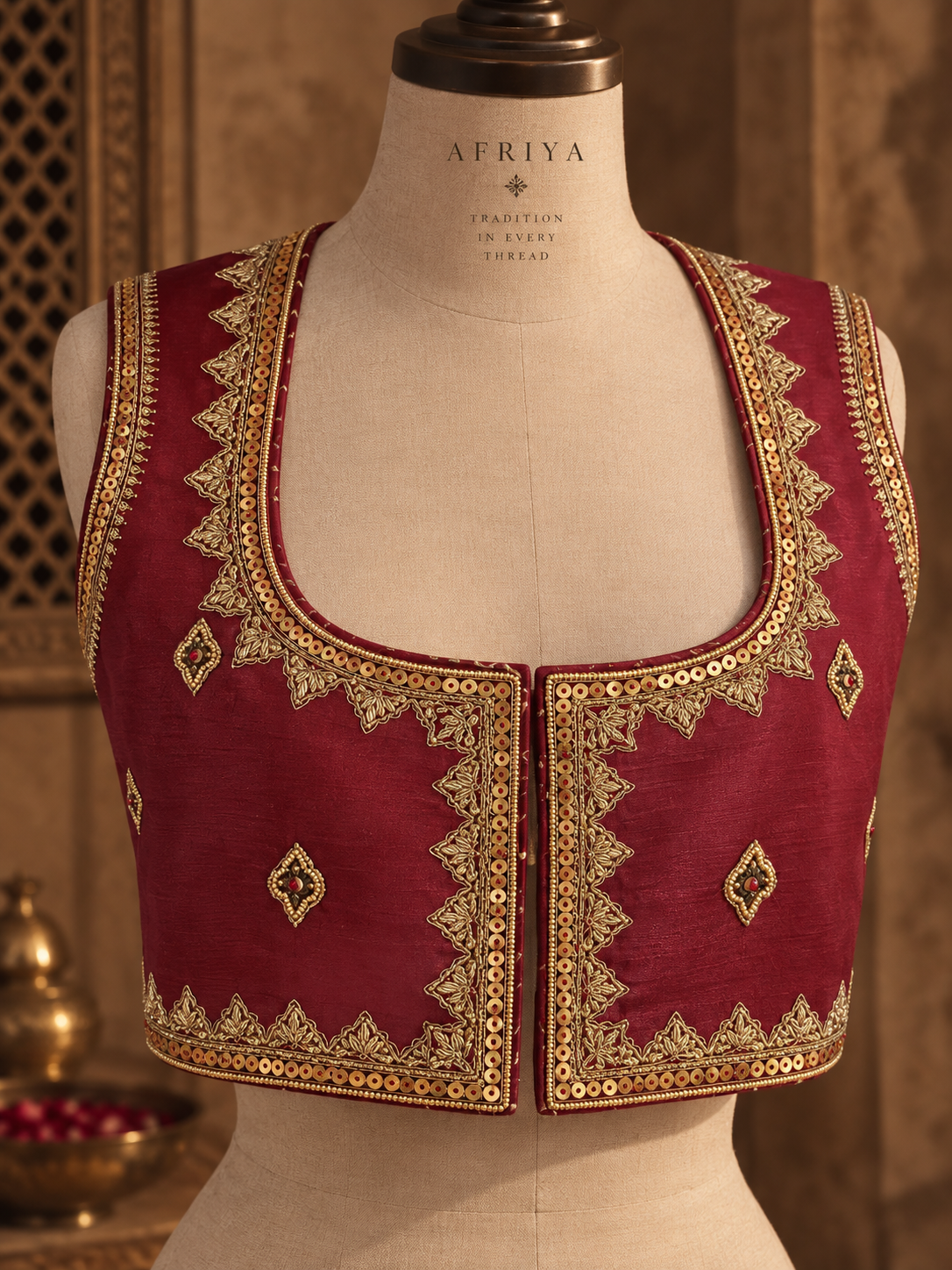 Zarkha Maroon Jacket