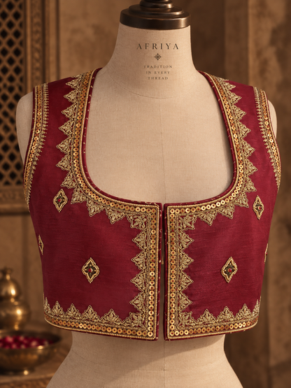 Zarkha Maroon Jacket